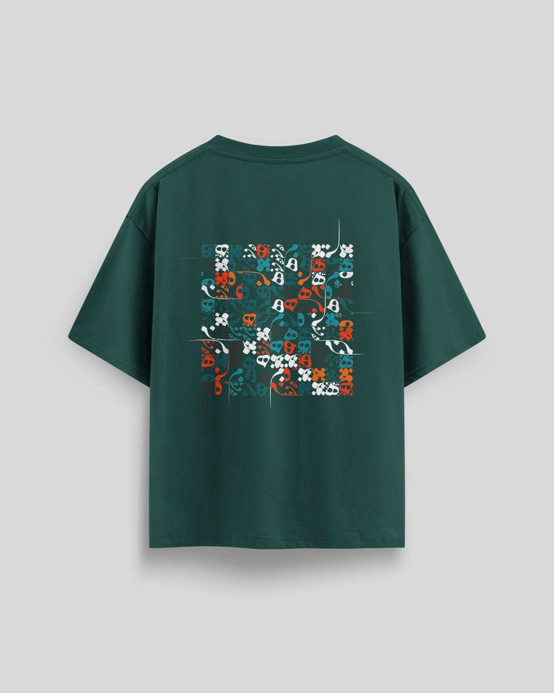 Abstract Grid Oversized Tees