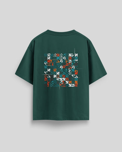 Abstract Grid Oversized Tees