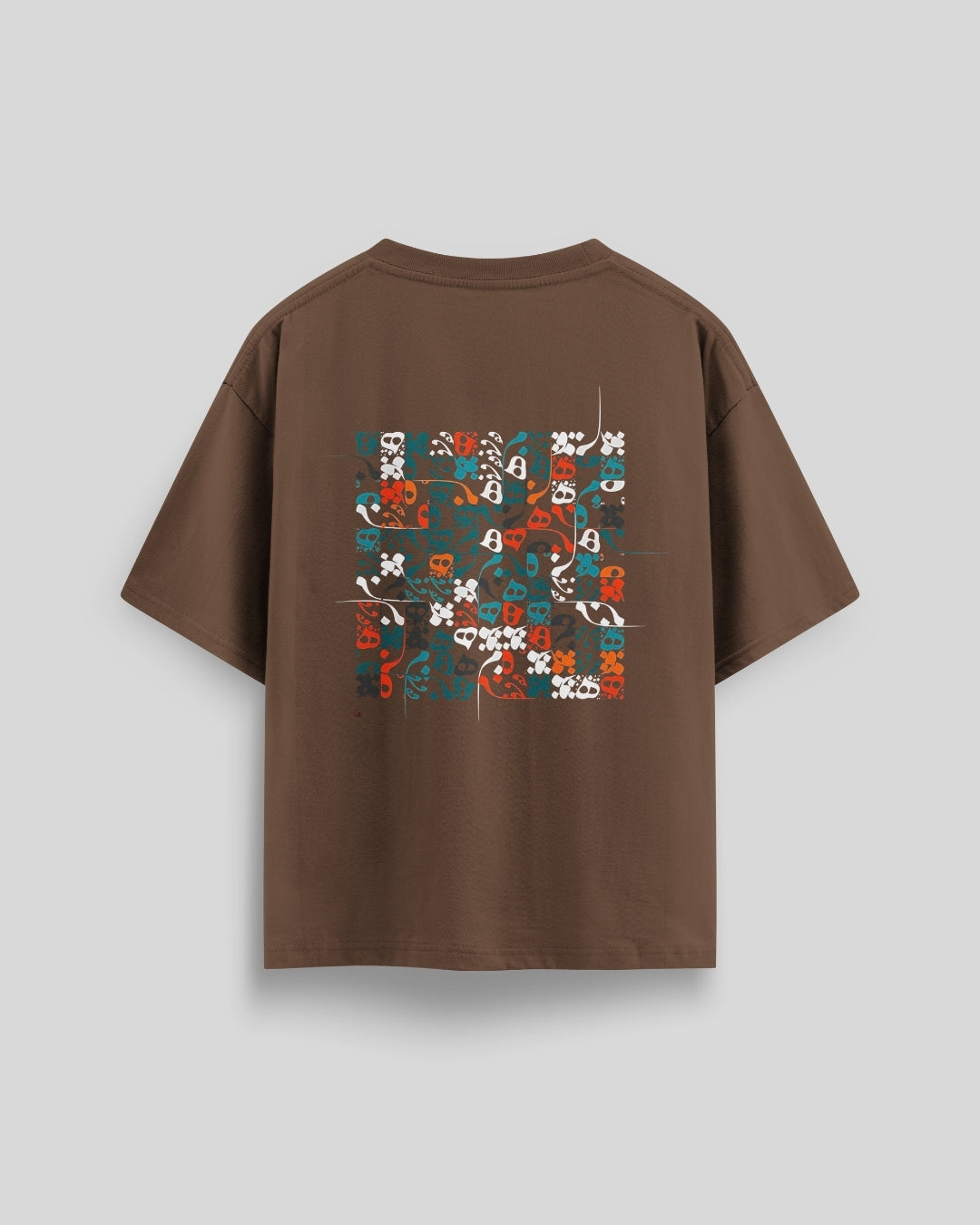Abstract Grid Oversized Tees