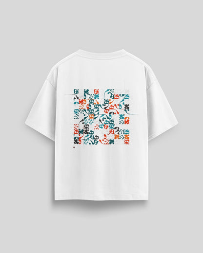 Abstract Grid Oversized Tees