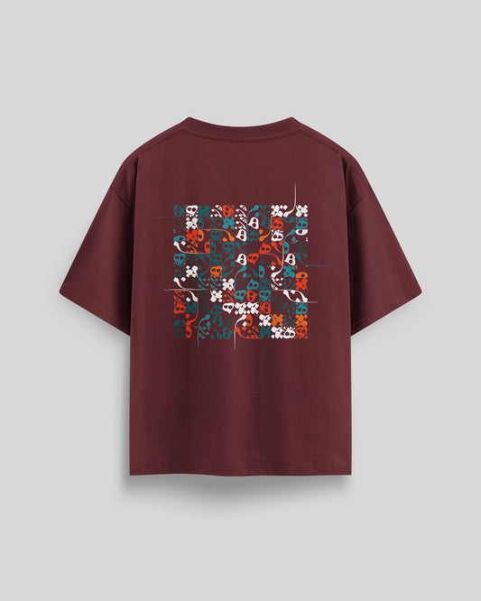 Abstract Grid-Oversized Tee