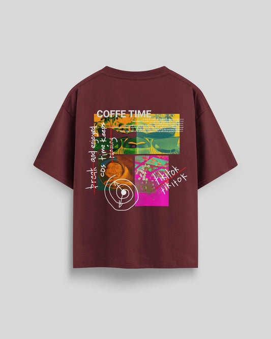 Coffee Clock - Over Sized Tees