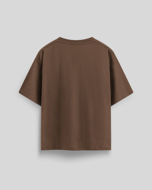AIZAZ Basic Camel Over Sized Tee