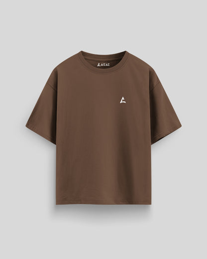 AIZAZ Basic Camel Over Sized Tee