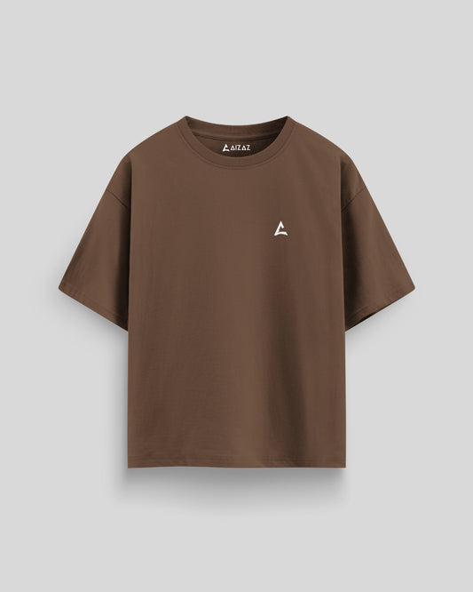 AIZAZ Basic Camel Over Sized Tee