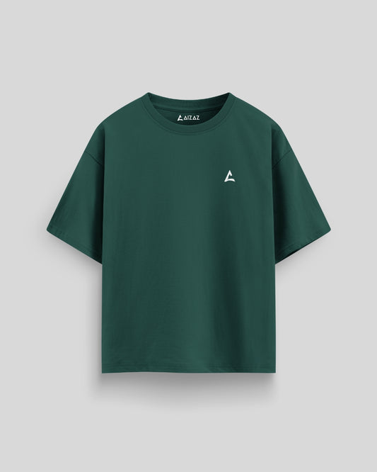 AIZAZ Basic Green Over Sized Tee